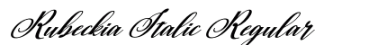 Rubeckia Italic Regular Font Preview