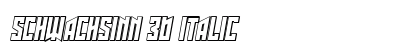 Schwachsinn 3D Italic Font Preview