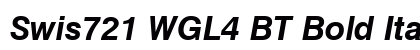Swis721 WGL4 BT Bold Italic font free download