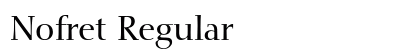 Nofret Regular Font Preview