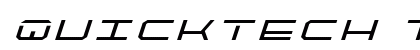 QuickTech Title Italic Italic Font Preview