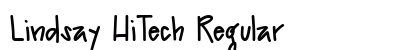 Lindsay HiTech Regular Font Preview