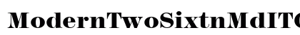 ModernTwoSixtnMdITC Heavy Font Preview