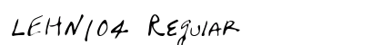LEHN104 Regular Font Preview