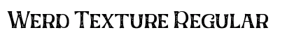 Werd Texture Regular preview Werd Texture Regular preview