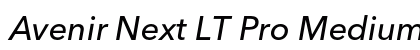 Avenir Next LT Pro Medium Italic Font Avenir Next LT Pro Medium Italic Font Preview