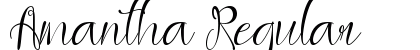 Amantha Regular Font Preview