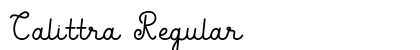 Calittra Regular (OpenType) Font Preview
