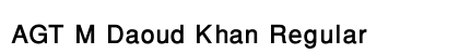 AGT M Daoud Khan Regular Font Preview