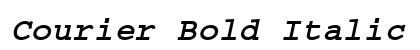 Courier Bold Italic preview Courier Bold Italic preview