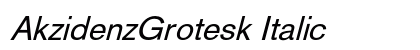 AkzidenzGrotesk Italic preview
