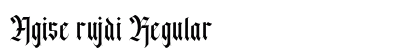 Agise rujdi Regular font free download