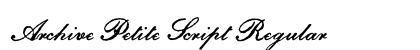 Archive Petite Script Regular