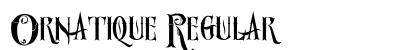 Ornatique Regular Font Preview