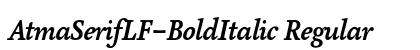 AtmaSerifLF-BoldItalic Regular Font Preview