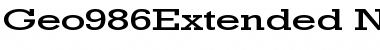 Geo986Extended Normal Font