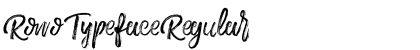 Rowo Typeface Regular preview
