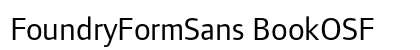 FoundryFormSans BookOSF Preview