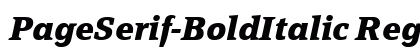 PageSerif-BoldItalic Regular Font Preview