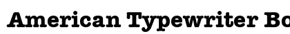 American Typewriter Bold Font Preview