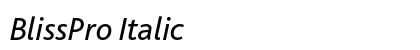 BlissPro Italic preview