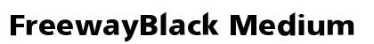 FreewayBlack Medium Font Preview