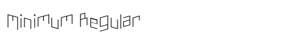 Minimum Regular Font Preview