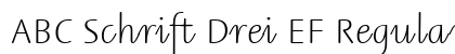 ABC Schrift Drei EF Regular Font ABC Schrift Drei EF Regular Font Preview