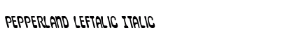 Pepperland Leftalic Italic Font Pepperland Leftalic Italic Font Preview