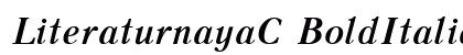 LiteraturnayaC BoldItalic Font Preview