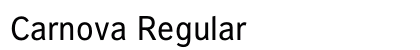 Carnova Regular font free download