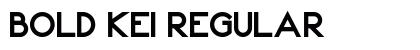 Bold Kei Regular Font Preview