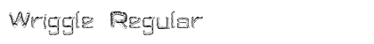 Wriggle Regular Font Preview