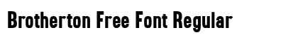 Brotherton Free Font Regular preview Brotherton Free Font Regular preview