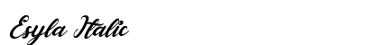 Esyla Italic preview Esyla Italic preview