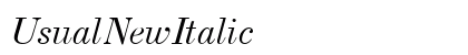 UsualNew Italic Font Preview