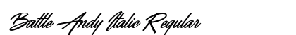 Battle Andy Italic Regular Font Preview