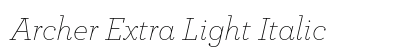 Archer Extra Light Italic preview