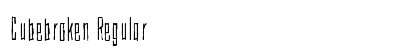 Cubebroken Regular Font Preview