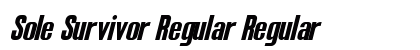 Sole Survivor Regular Regular Font Preview
