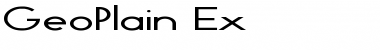 GeoPlain Ex Regular Font