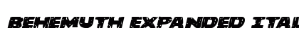 Behemuth Expanded Italic Expanded Italic Font Preview