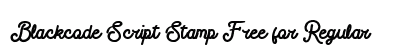 Blackcode Script Stamp Free for Regular preview