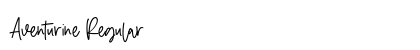 Aventurine Regular Font Preview