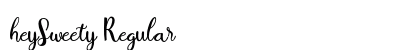 heySweety Regular Font Preview