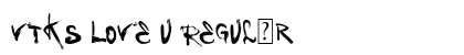 Vtks Love U Regular Font Preview