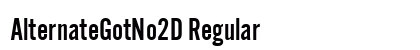 AlternateGotNo2D Regular Font Preview