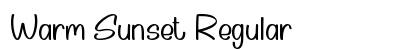 Warm Sunset Regular Font Preview