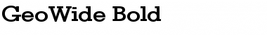 GeoWide Bold Font