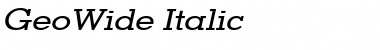 GeoWide Italic Font